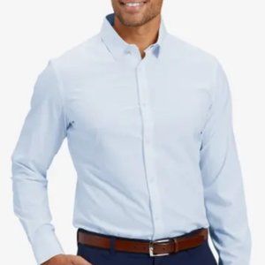 Mizzen+Main Large Trim Light Pastel Blue Spinnaker Long Sleeve Men's Shirt NEW